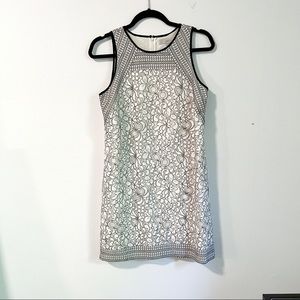 Loft Floral Lace Mini Sleeveless Sheath Dress